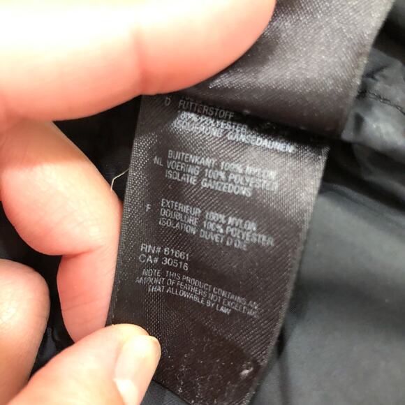 The North Face Metropolis Black Parka 600 Goose Down Fill Puffer Coat Jacket - Picture 11 of 13